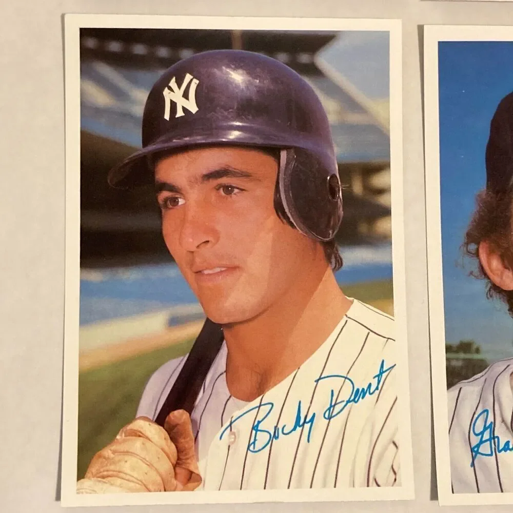 Lot 81 Topps NY Yankees Tall Photo Baseball Cards- Jackson, Nettles, Gossage+++